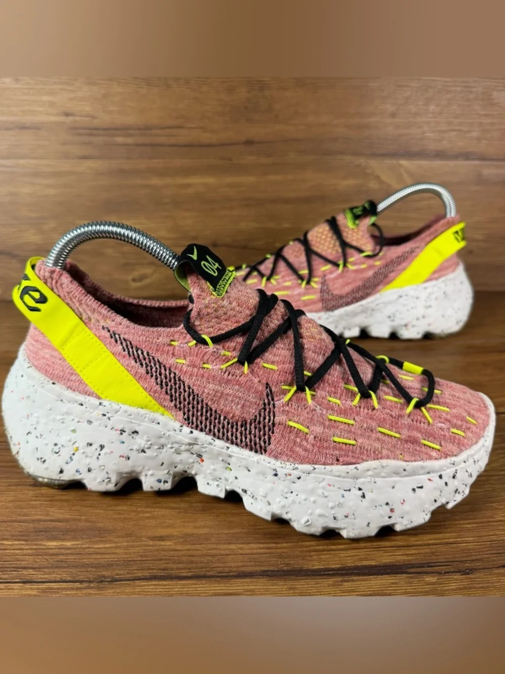 Nike Space Hippie 04 Lemon Venom Red‎ Women's Size 8 White Shoes CD3476-700